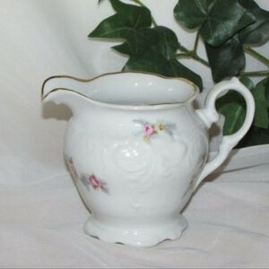 Pretty Vintage Porcelain Creamer WALBRZYCH Poland Floral Cottagecore